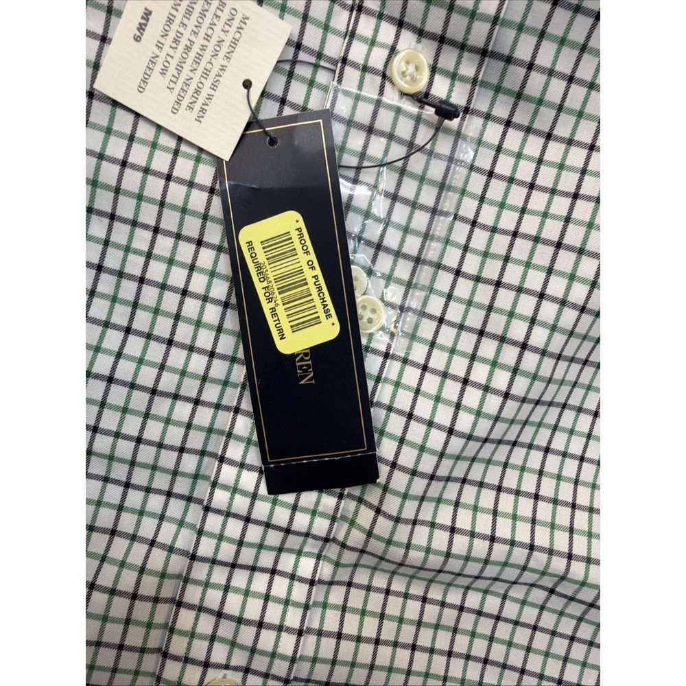 RALPH LAUREN MEN'S CLASSIC FIT GREEN CHECKED BUTTON DOWN SHIRT SIZE 4XLT NWT - Picture 10 of 16